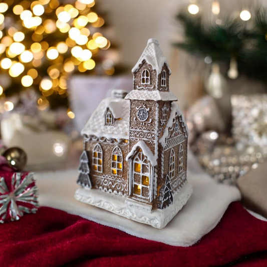 Gingerbread Church Led lighting 23 cm