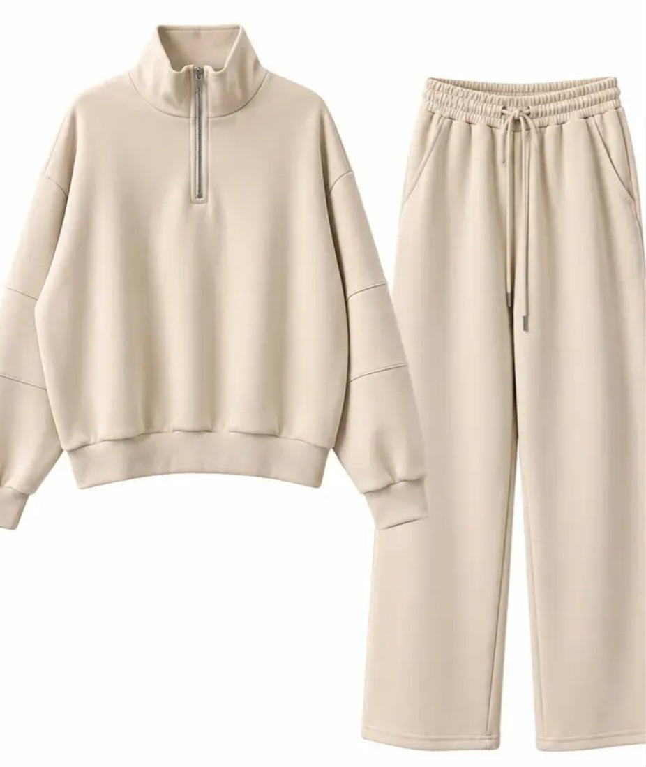 Set, Byxa+Tröja Amanda Beige