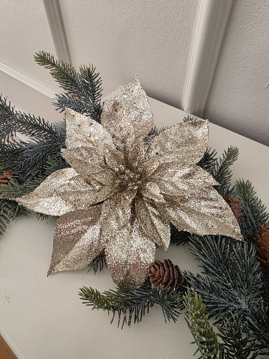 Dekoration Stella Champange  m. clipps 20 cm