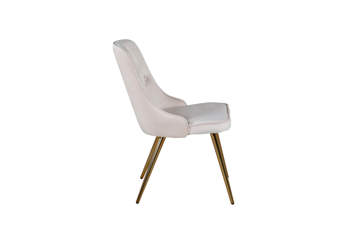 Stol velvet. 2-pack Beige
