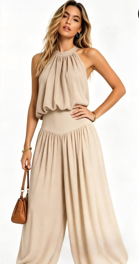 Set med topp+byxor Beige