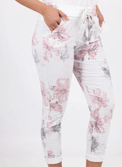 Mirakel byxor Flower Vit