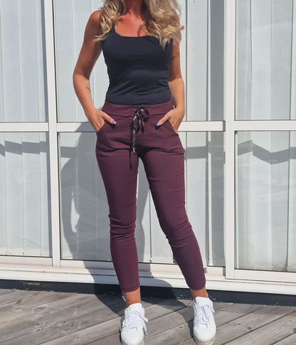 Pantalón milagro liso camel claro