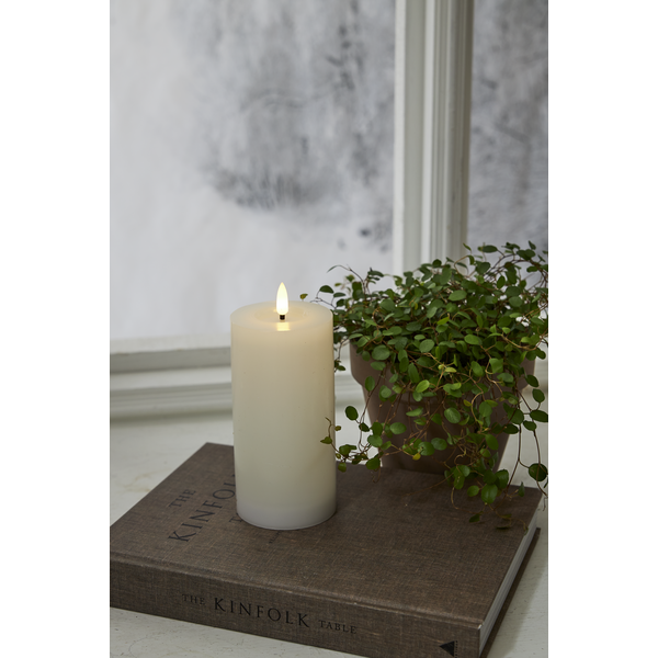 LED Blockljus Flamme 15 cm, Timer