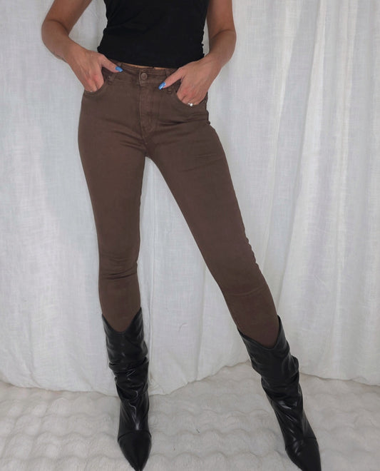 Skiny jeans (Push-up) brown