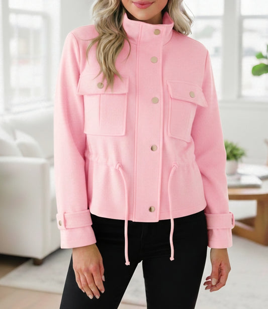 Kort jacka i mockaimitation Rosa