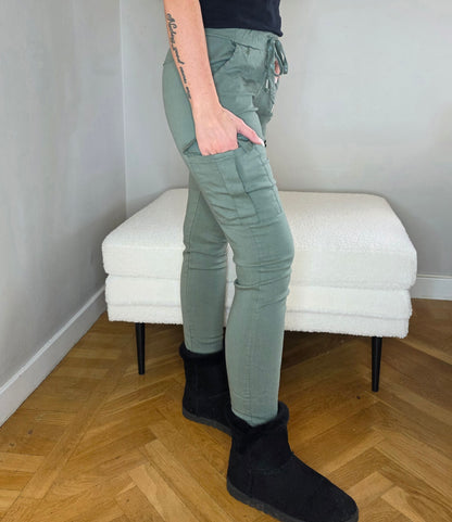 Mirakel byxa Cargo/fickor Grön