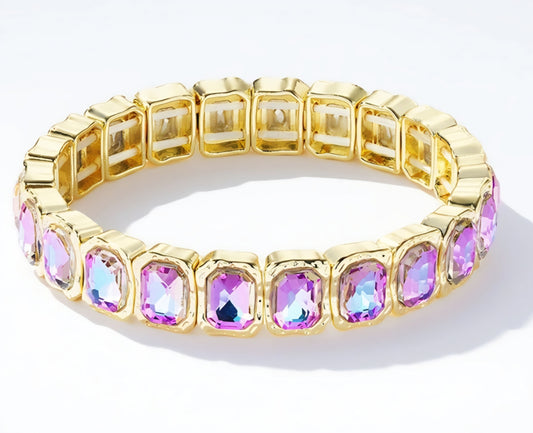 Elastiskt armband Lila Nickelfritt