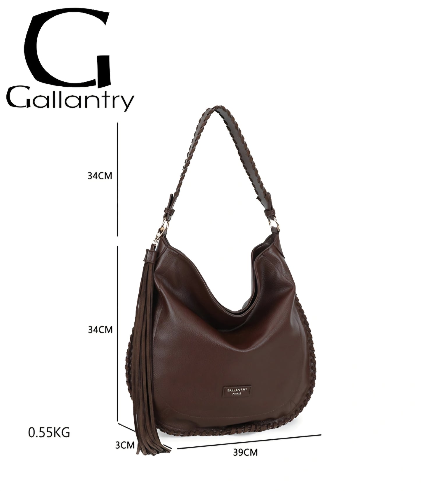 Gallantry flätad handväska Brun