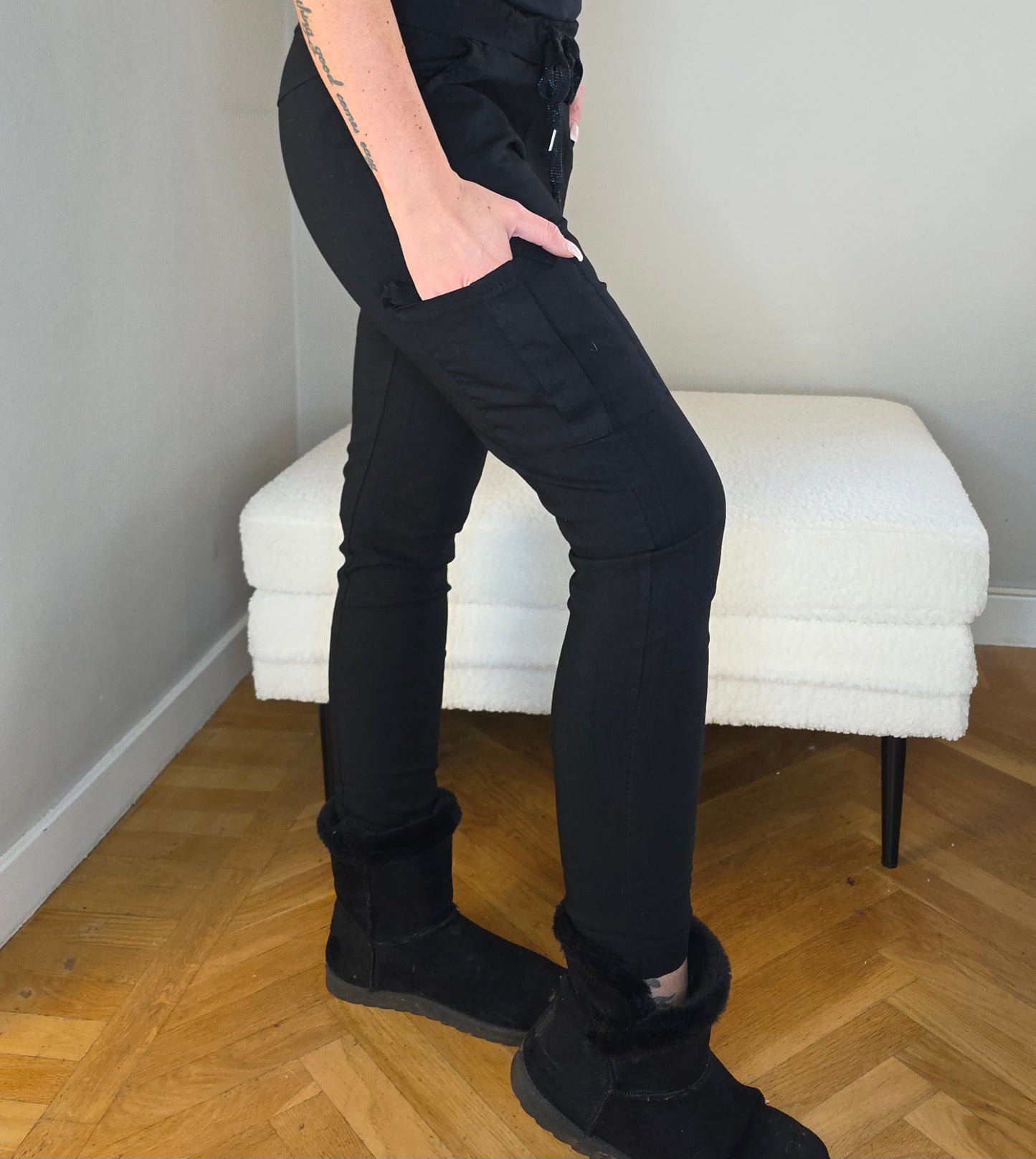 Mirakel byxa Cargo/fickor Svart