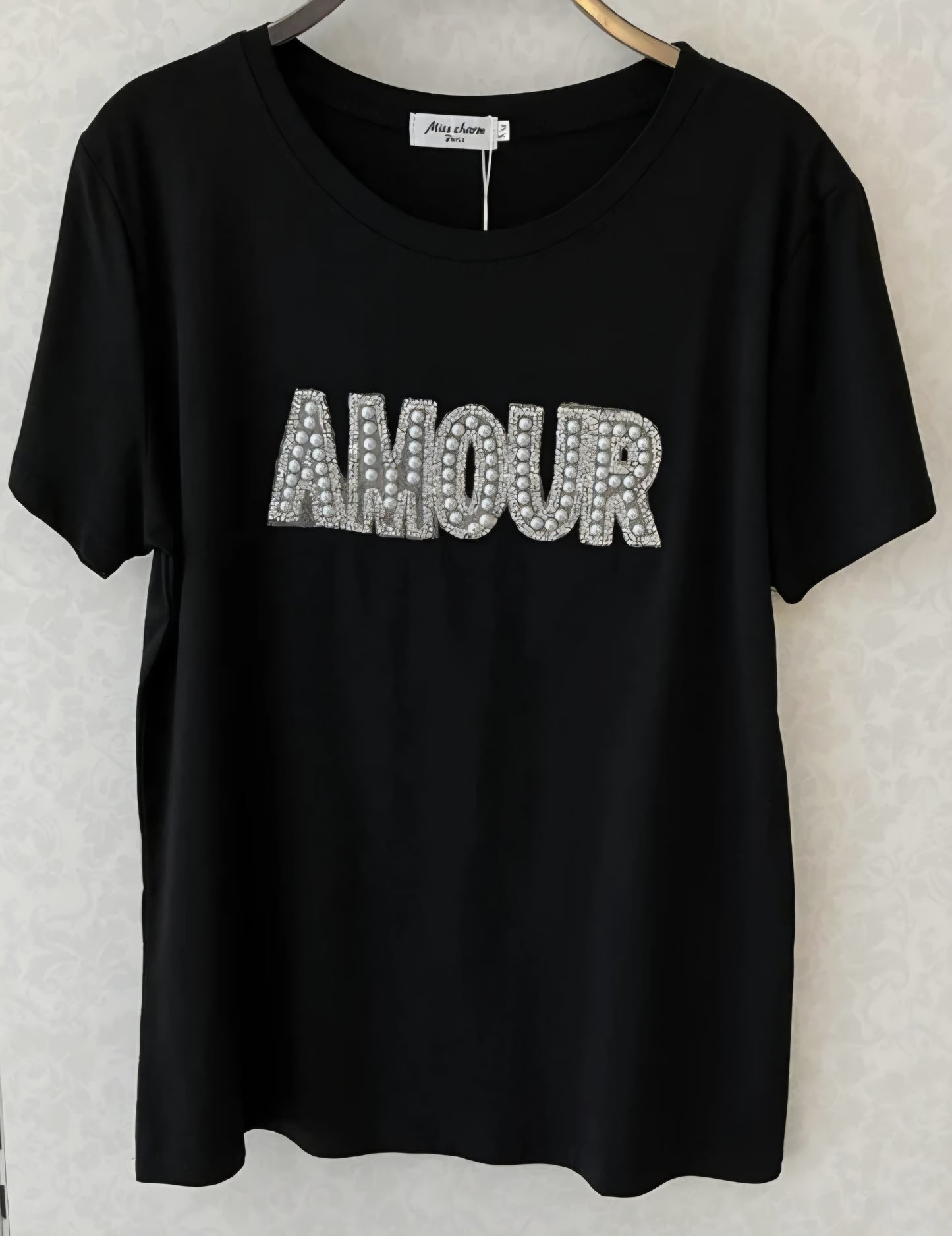 T-SHIRT AMOUR Svart