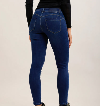 Toxik skinny push-up stretchjeans Mörk