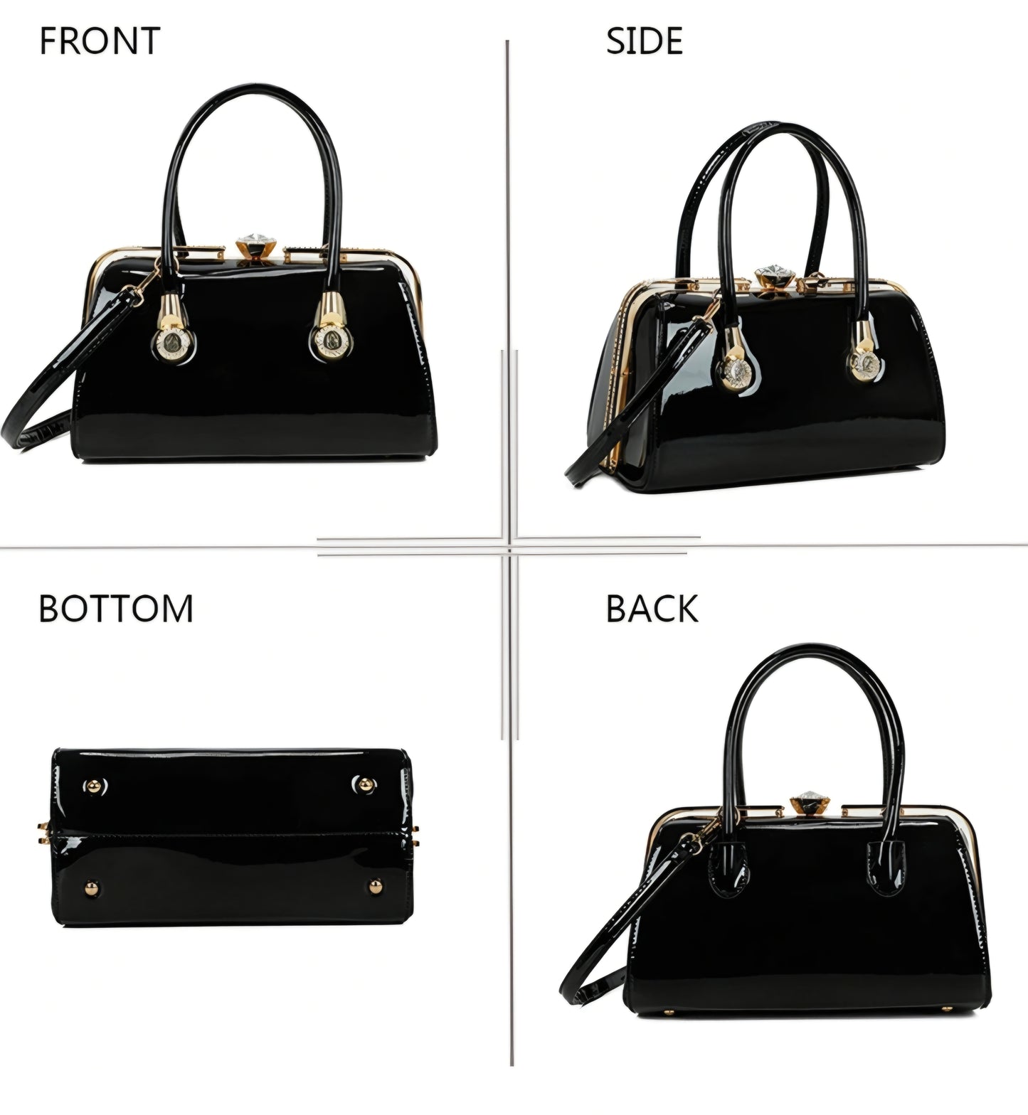 Gallantry Shiny Handbag Svart