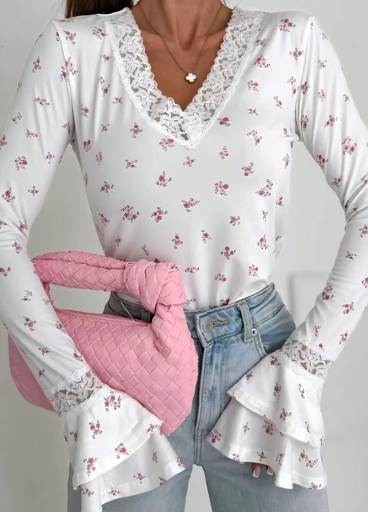 Blommig bomullstopp Rosa