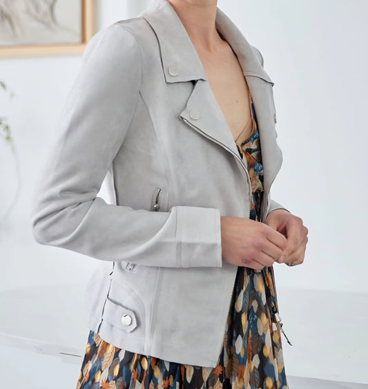 Perfecto mocka JACKET Ljusgrå