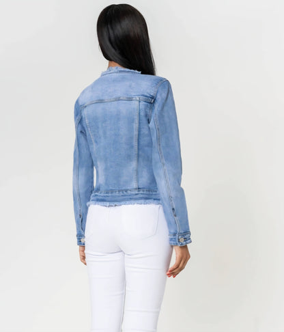 Stretchig Jeansjacka Ljus