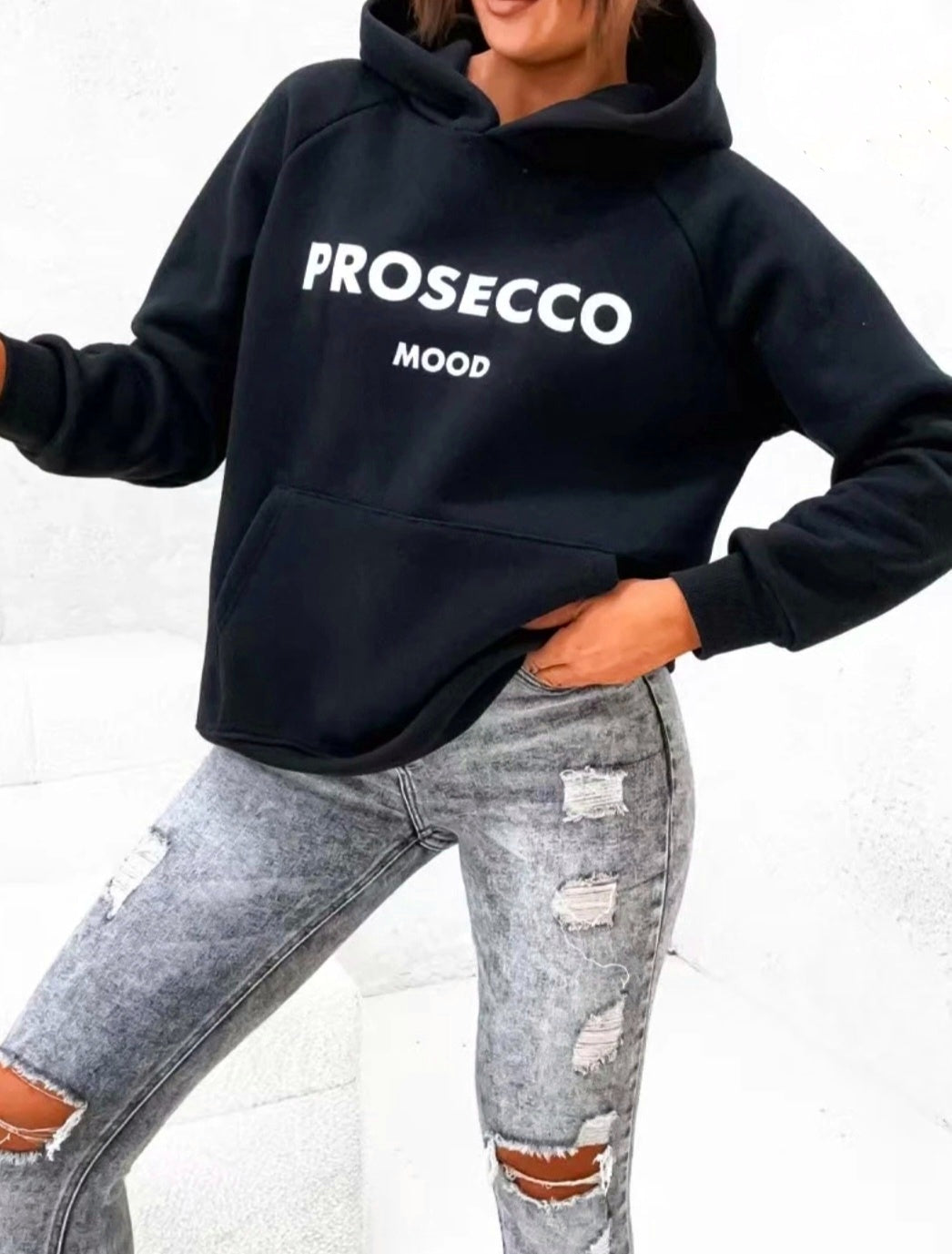 Prosecco Mood Hoodie Svart