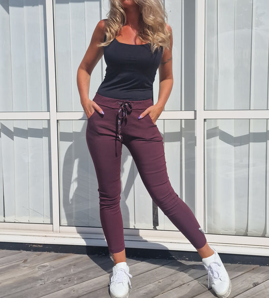 Pantalón milagro liso camel claro