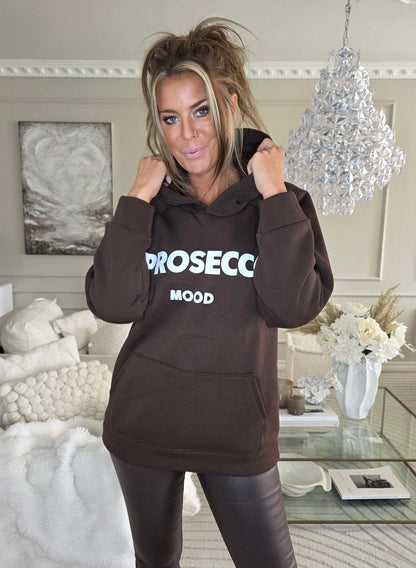Prosecco Mood Hoodie Brun