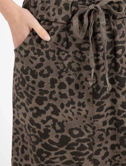 Mirakel Kjol leopard Lång Brun
