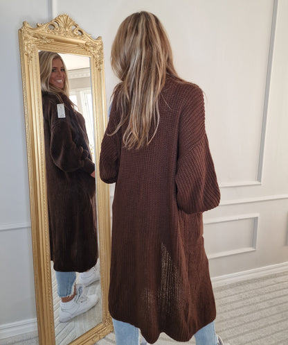 Cardigan  Lång Penny Brun