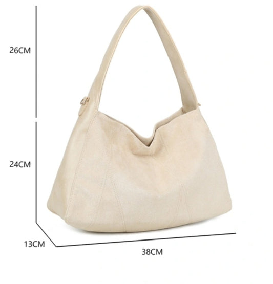 Gallantry Stor Mockahandväska Beige