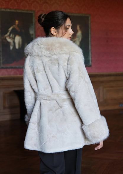 Fuskpäls jacka Stella Beige