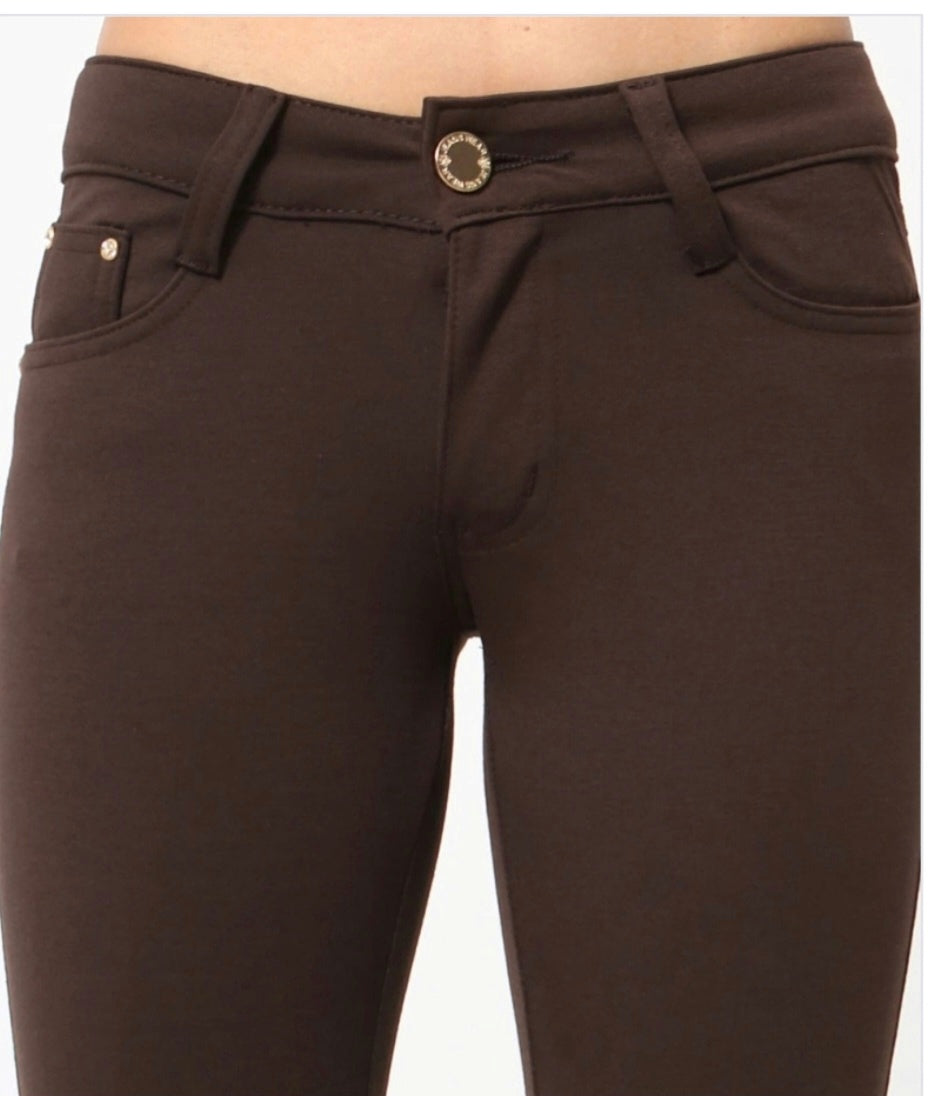 Jeggings stretch, Brun