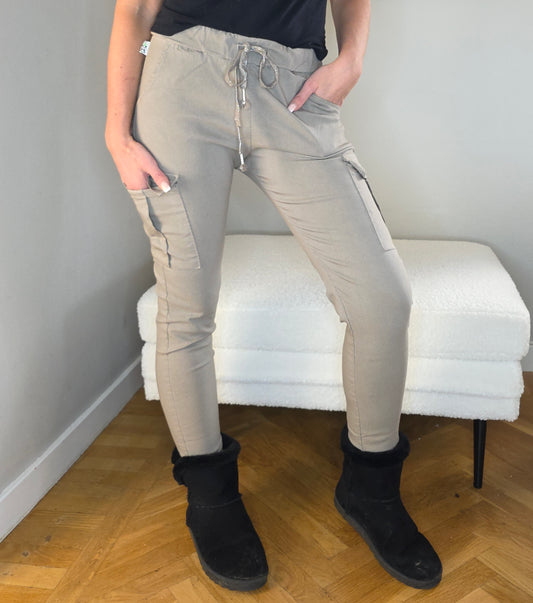 Mirakel byxa Cargo/fickor Taupe