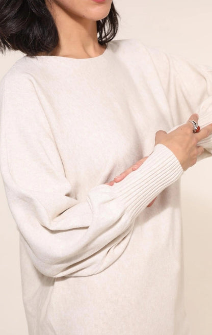 Tröja med rosettrygg offwhite