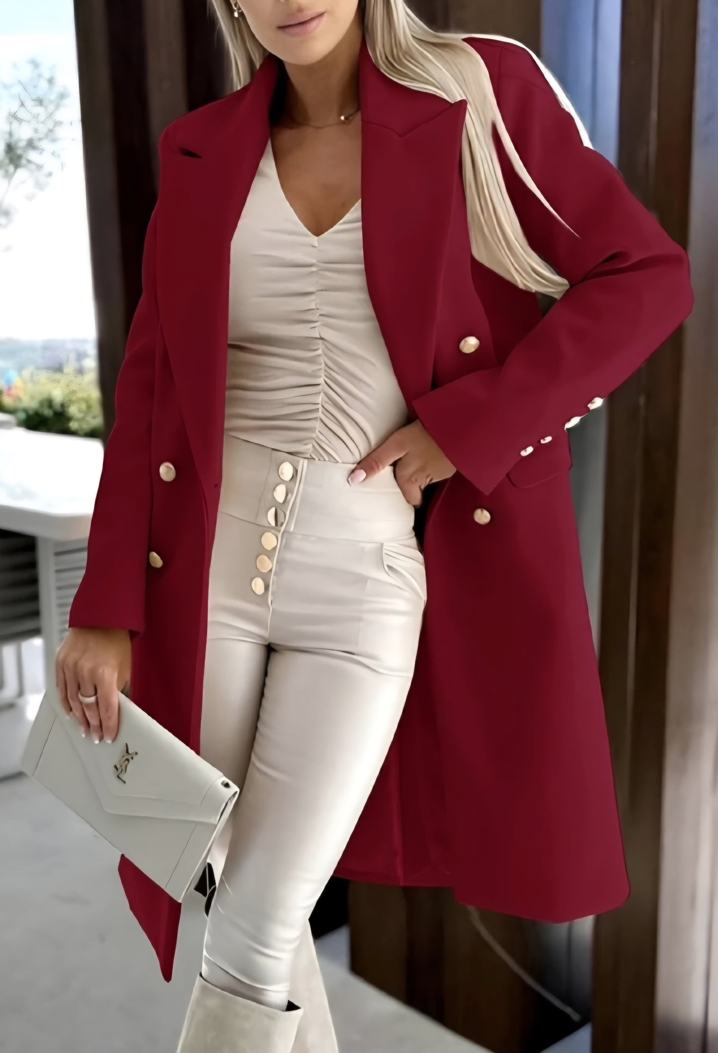 Elegant kappa Paris Vinröd