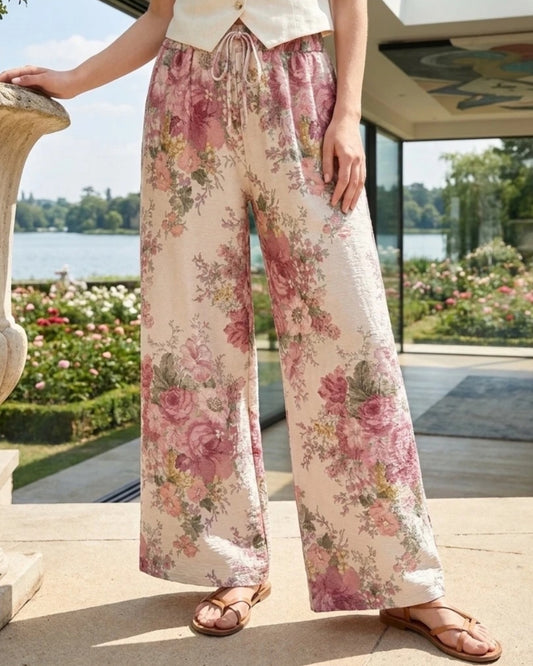 Böljande blommiga byxor – Bohochic stil