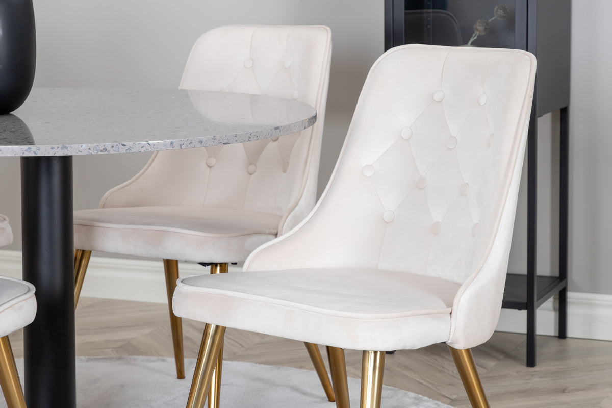 Stol velvet. 2-pack Beige