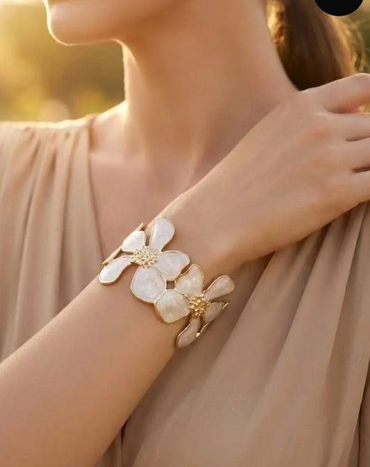 Armband i rostfritt Vit