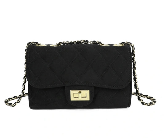 Gallantry quiltad axelväska Svart