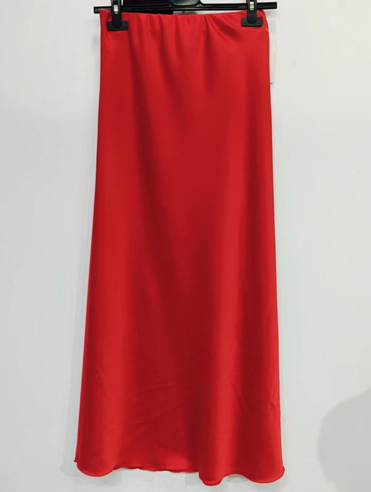 Satinkjol Tina  Röd