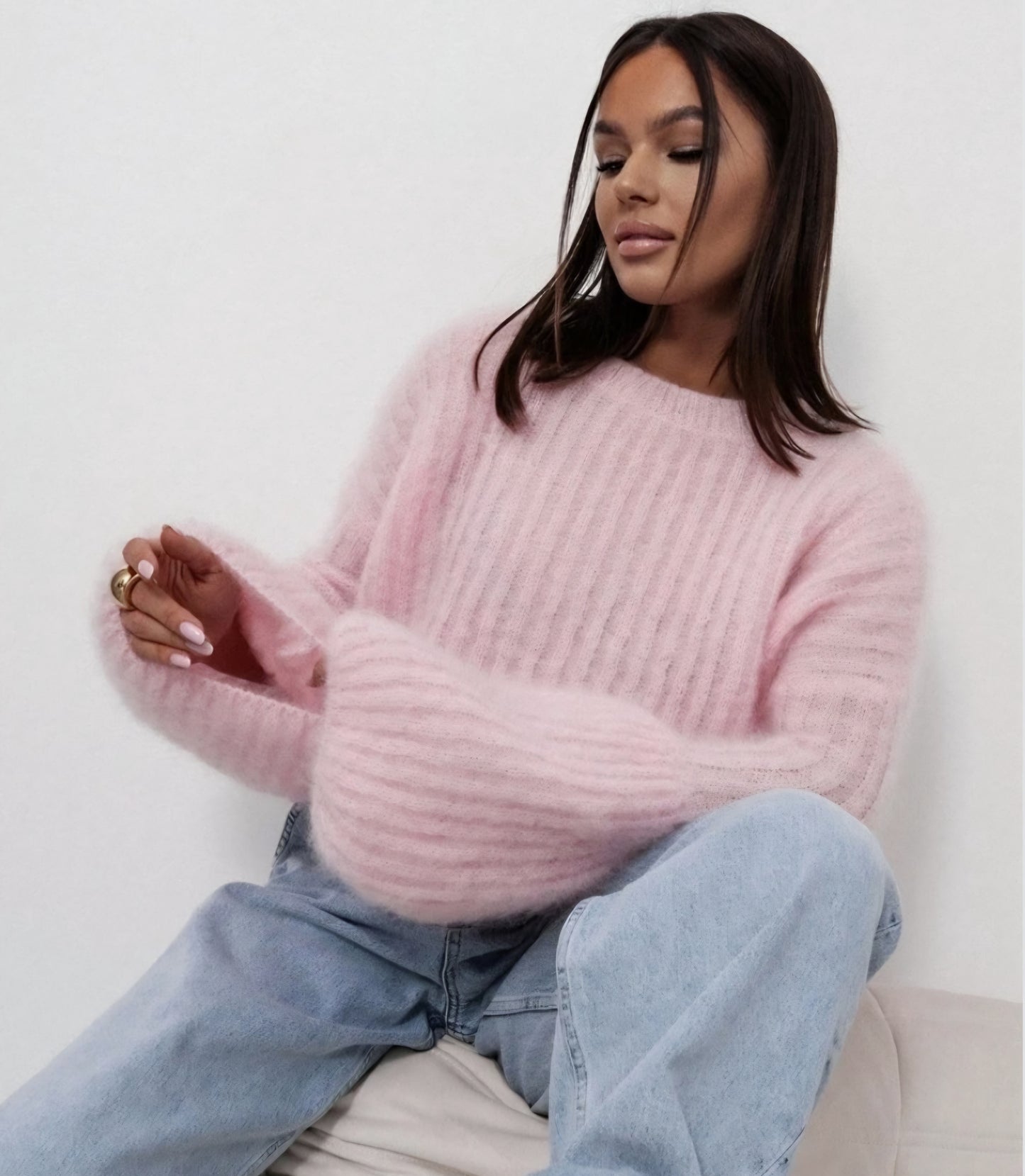 SUPERMJUK STICKAD TRÖJA Rosa