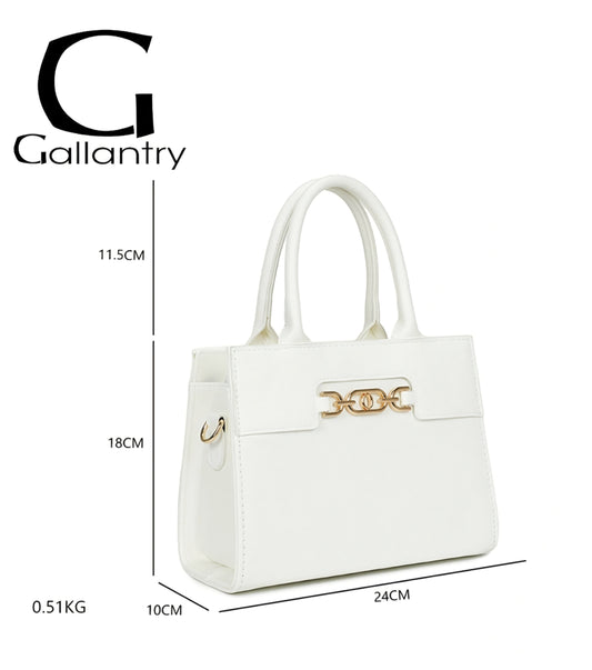 Handväska Spänne Vit