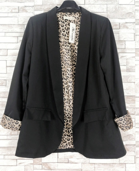 Blazer leopard Svart