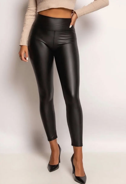 Leggings konstläder Svart