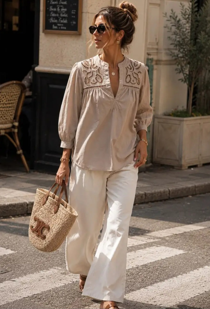 Beige skjorta Vida