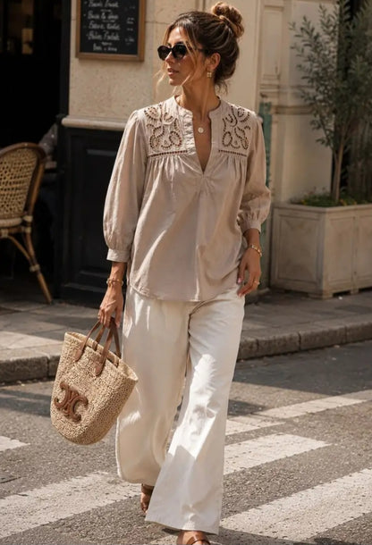 Beige skjorta Vida