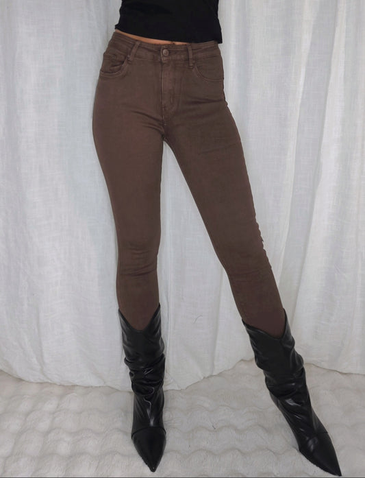 Skiny jeans (Push-up) brown