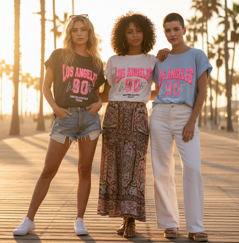 Bomulls-T-shirt Los Angeles