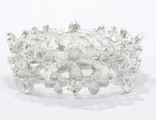 Elastiskt armband Silver Nickelfritt