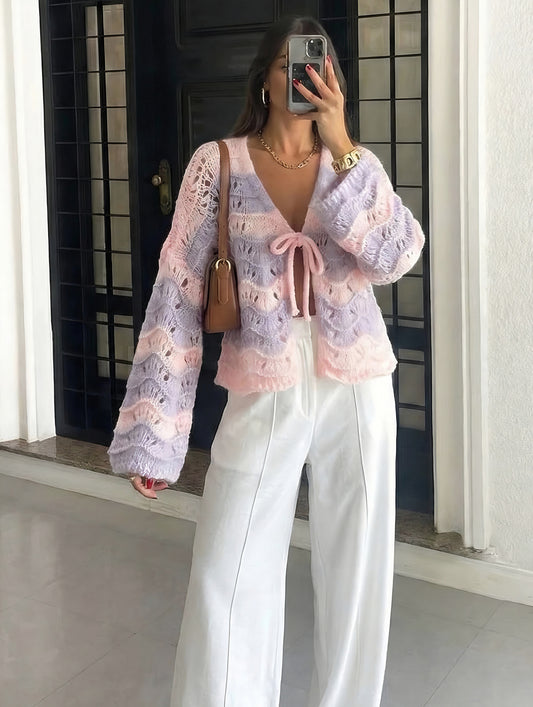 Öppen kofta Lila/Rosa