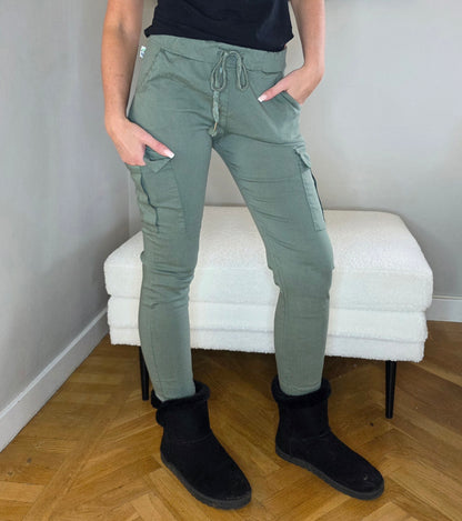 Mirakel byxa Cargo/fickor Grön