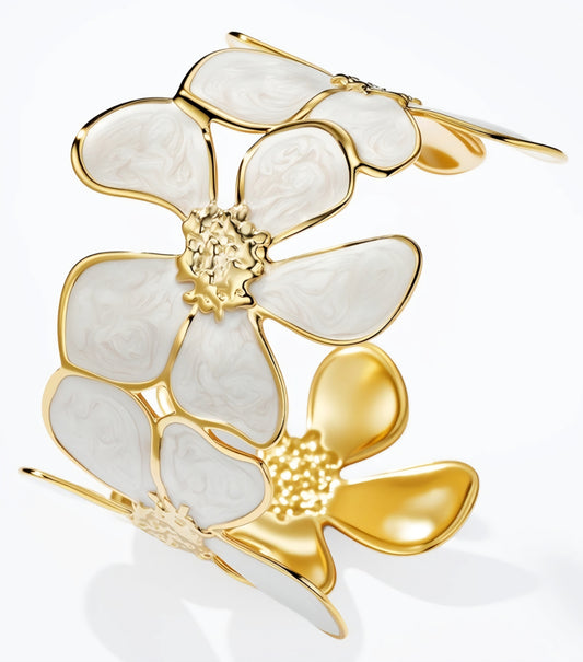 Armband i rostfritt Vit