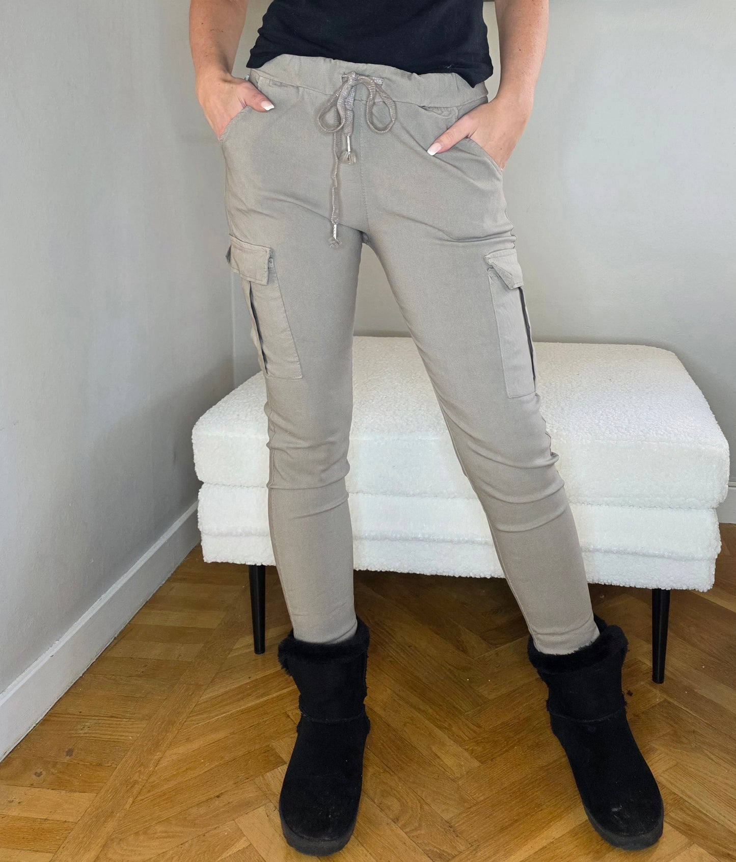 Mirakel byxa Cargo/fickor Taupe