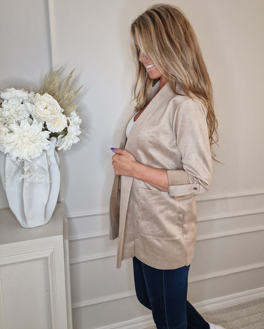 Mocka kavaj Beige Carie